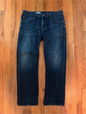 Ag Adriano Goldschmied Men's Dark Blue Straight Jeans